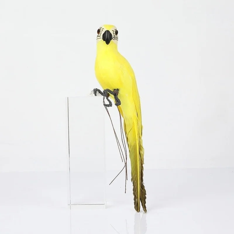 Handmade Feather Parrot Lawn Ornament