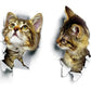 3D Cute Cat Removable Wall Sticker