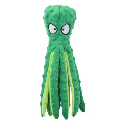 Plush Squeaky Octopus Dog Toy