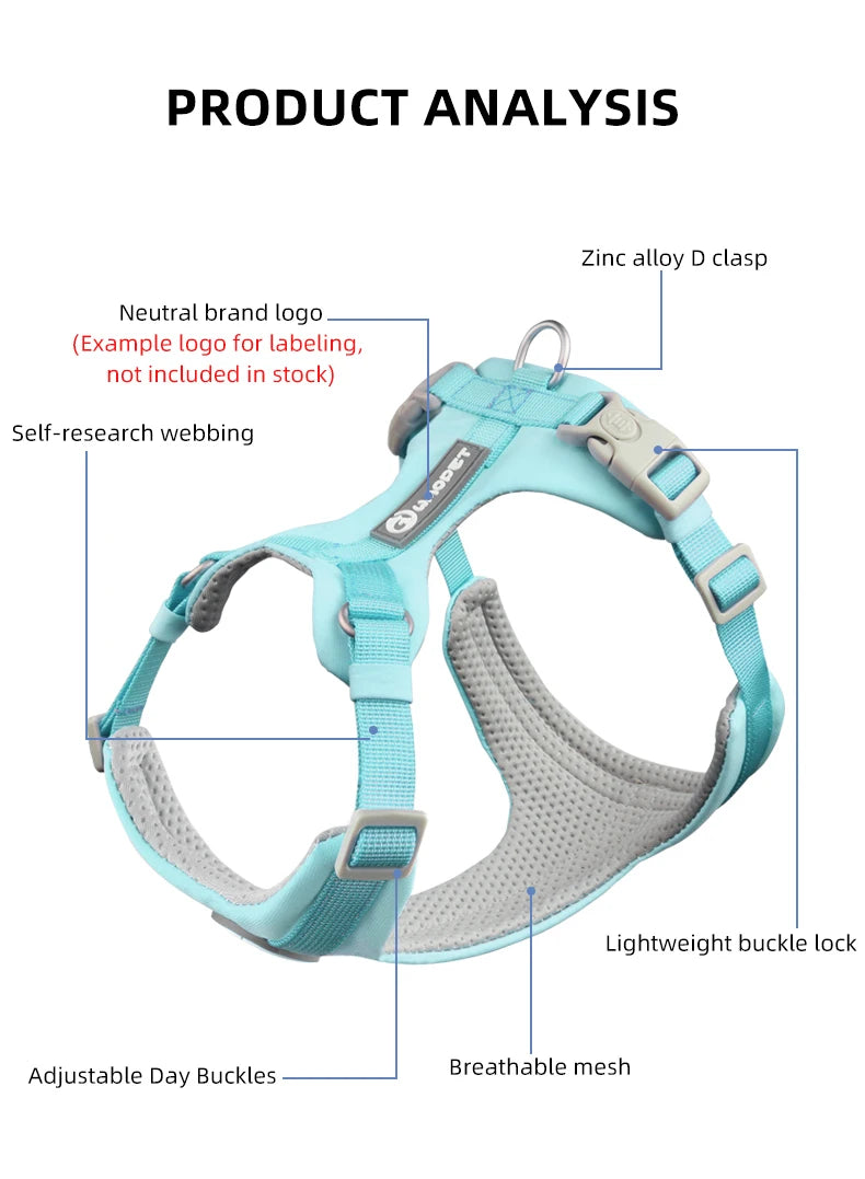 No-Pull Reflective Dog Harness Vest