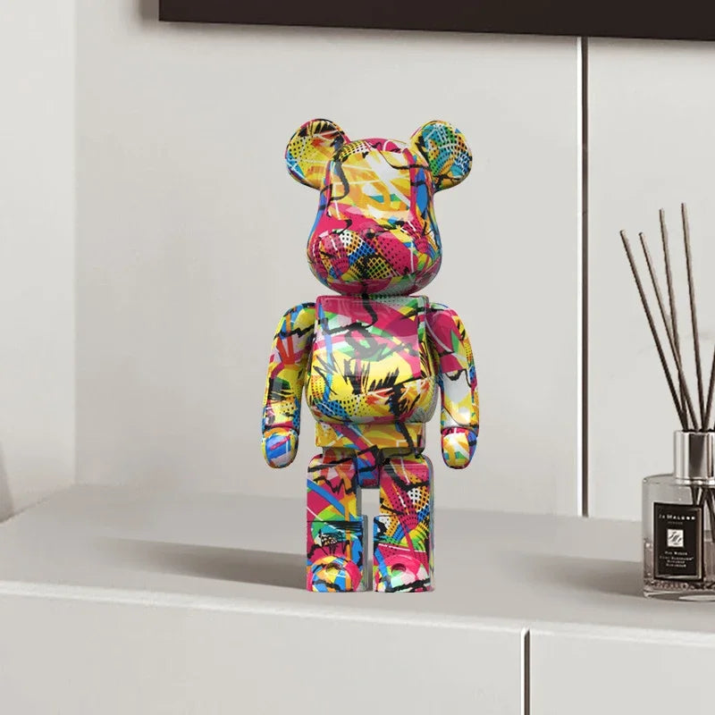 Graffiti Bear Figurine Money Jar