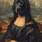Funny Mona Lisa Dogs Portrait Canvas – Abstract Retro Wall Art for Living Room Decor