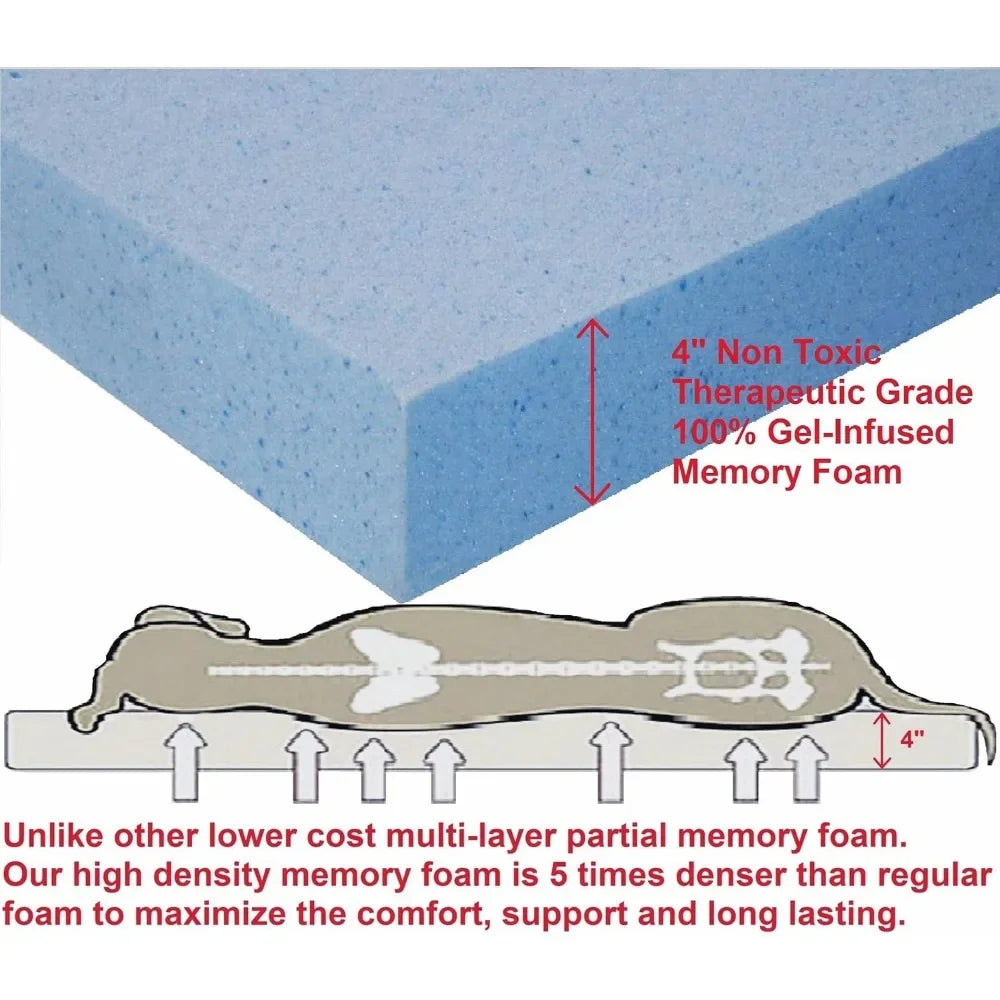 Gel Memory Foam Orthopedic Dog Bed