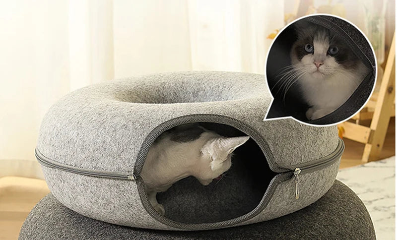 Donut Cat Tunnel Bed & Playhouse