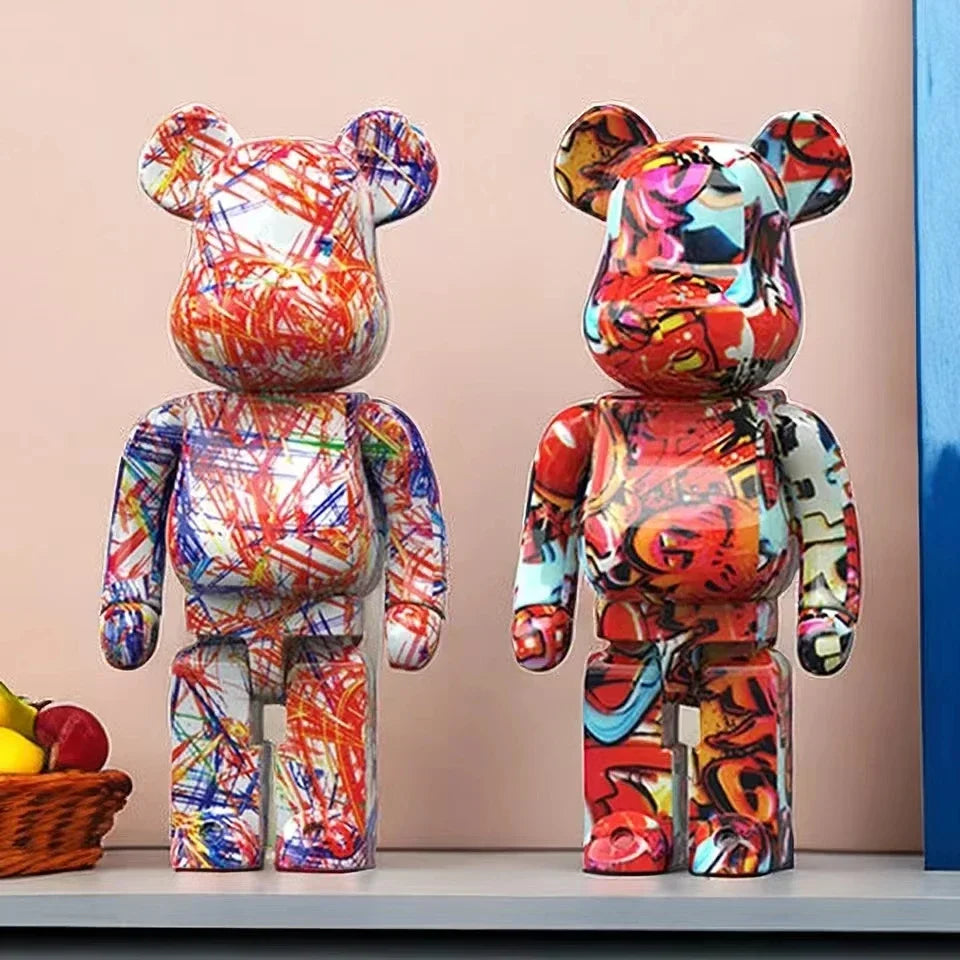 Graffiti Bear Figurine Money Jar