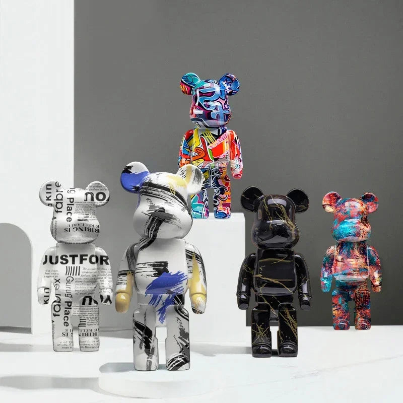 Graffiti Bear Figurine Money Jar