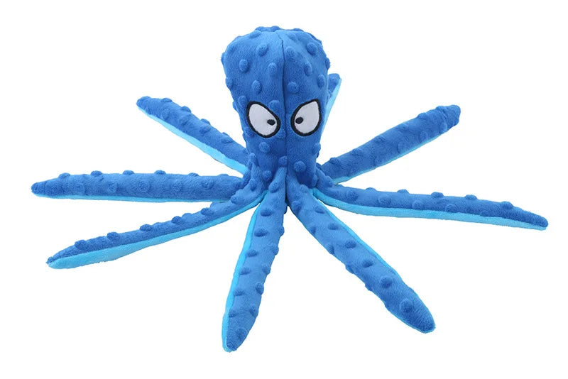 Plush Squeaky Octopus Dog Toy