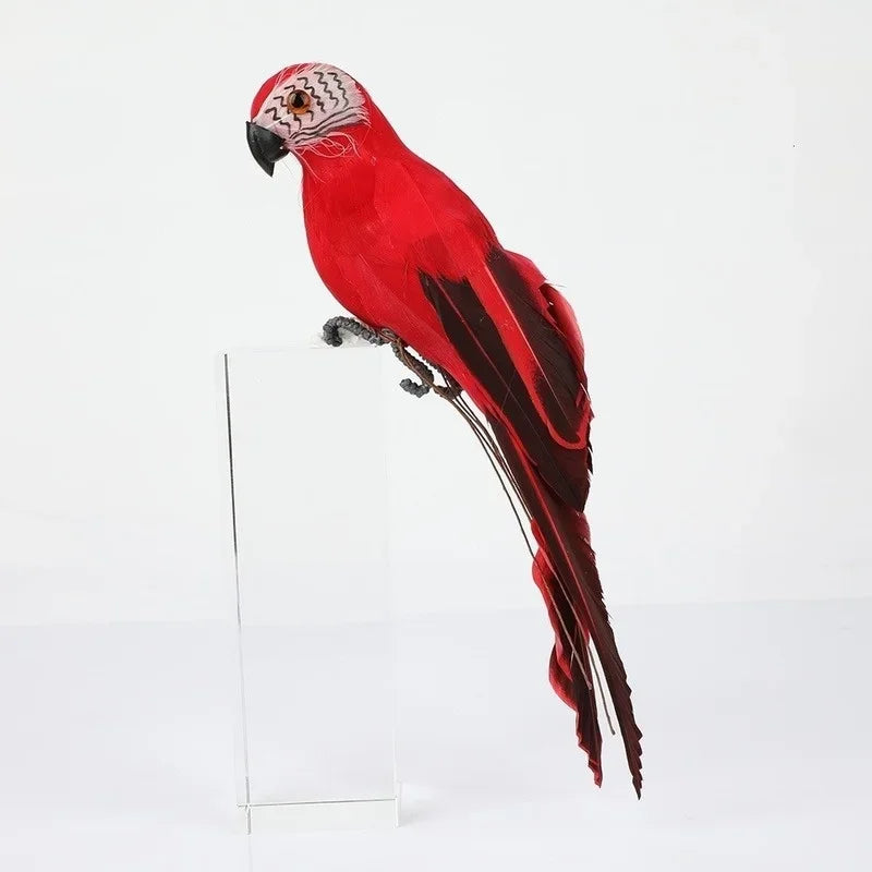 Handmade Feather Parrot Lawn Ornament