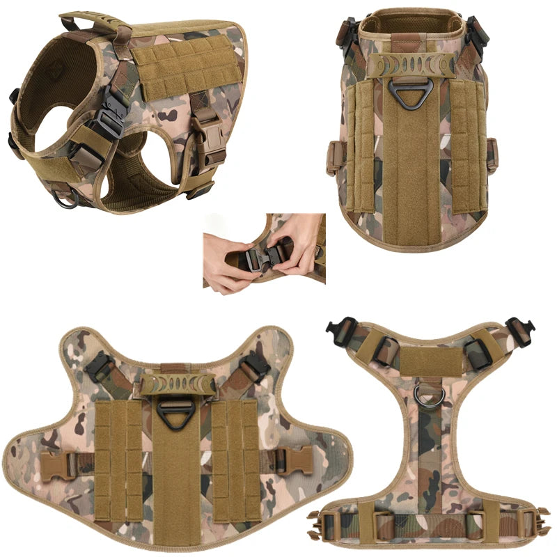 Tactical Military Dog Harness & Leash Set