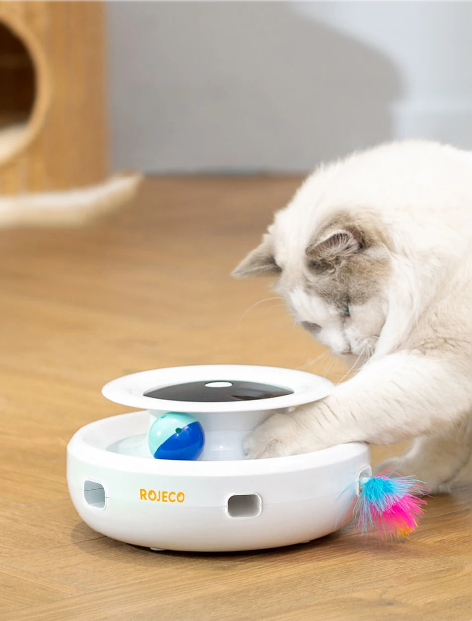 ROJECO 2-in-1 Smart Feather Ball Toy Set