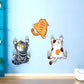 3PCS Cute Cat Wall Stickers Set