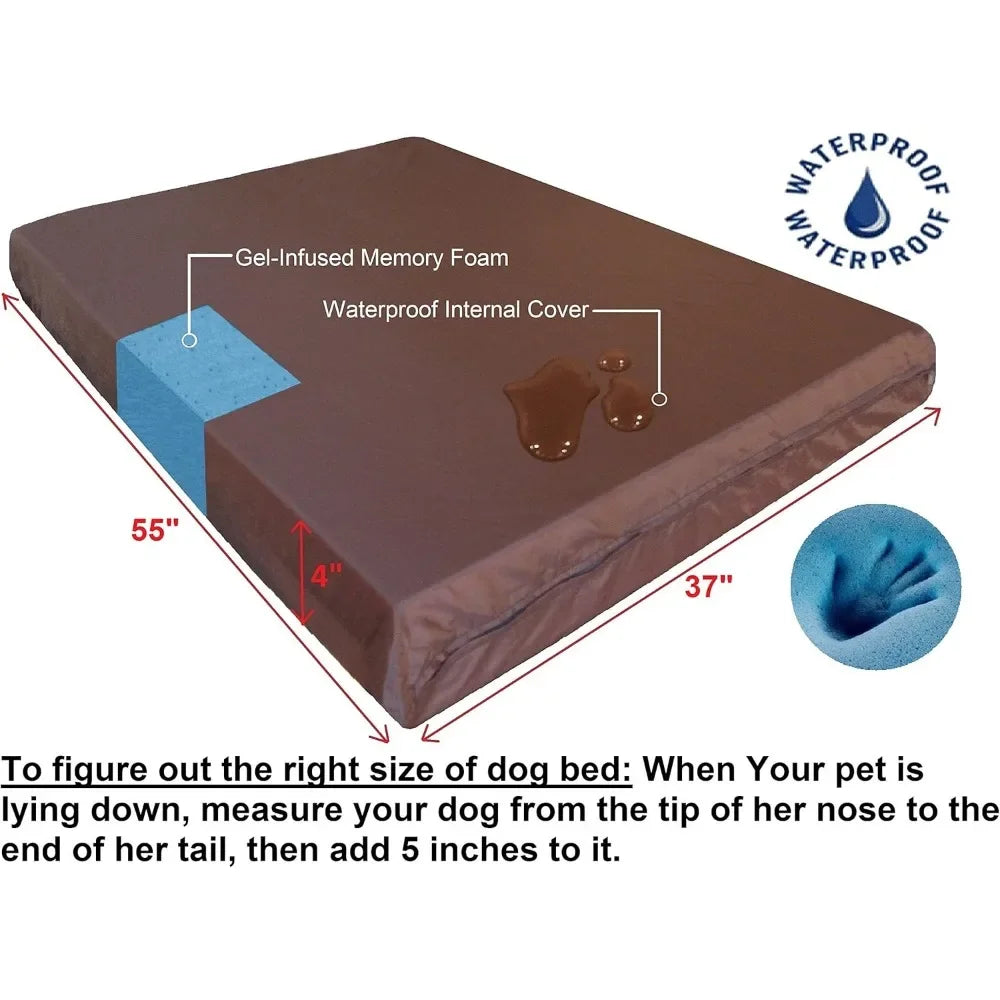 Gel Memory Foam Orthopedic Dog Bed