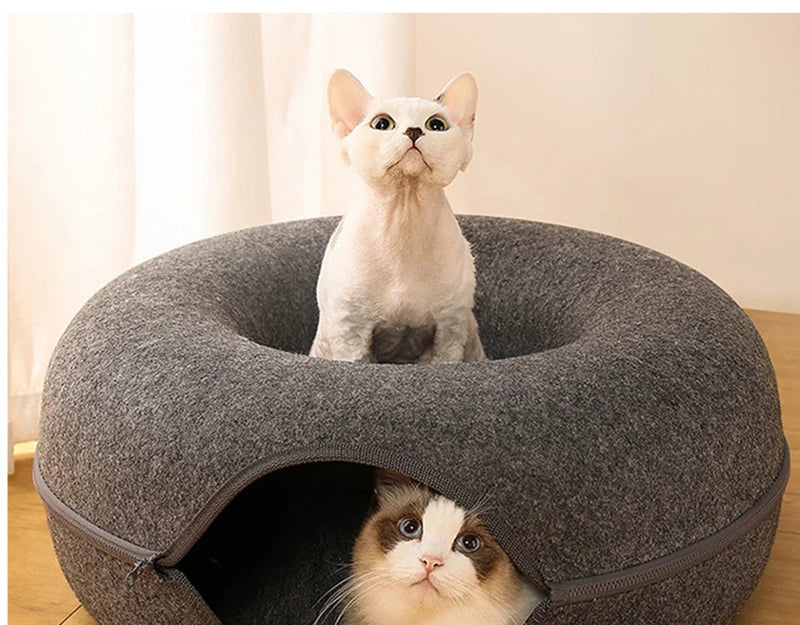 Donut Cat Tunnel Bed & Playhouse