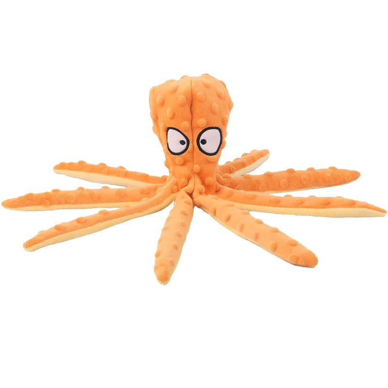 Plush Squeaky Octopus Dog Toy
