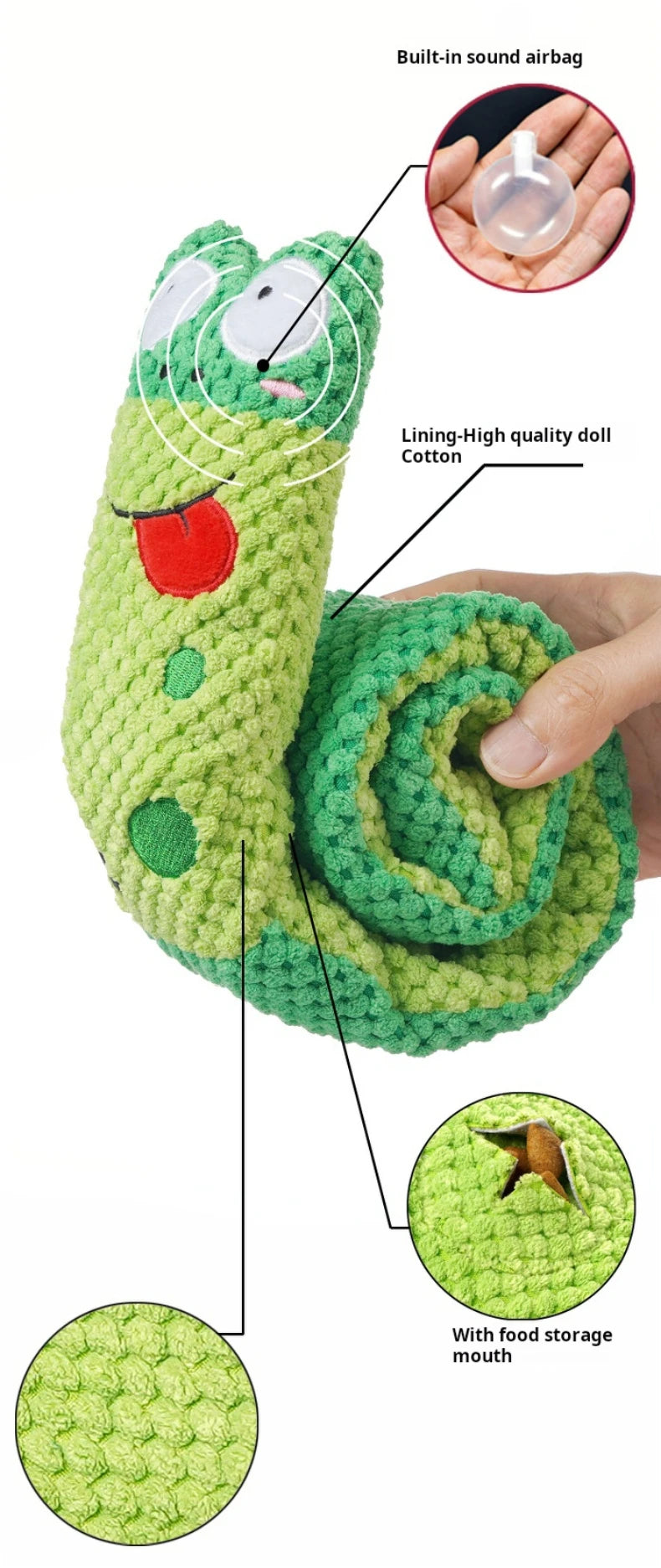Plush Snail Puzzle Feeder Toy