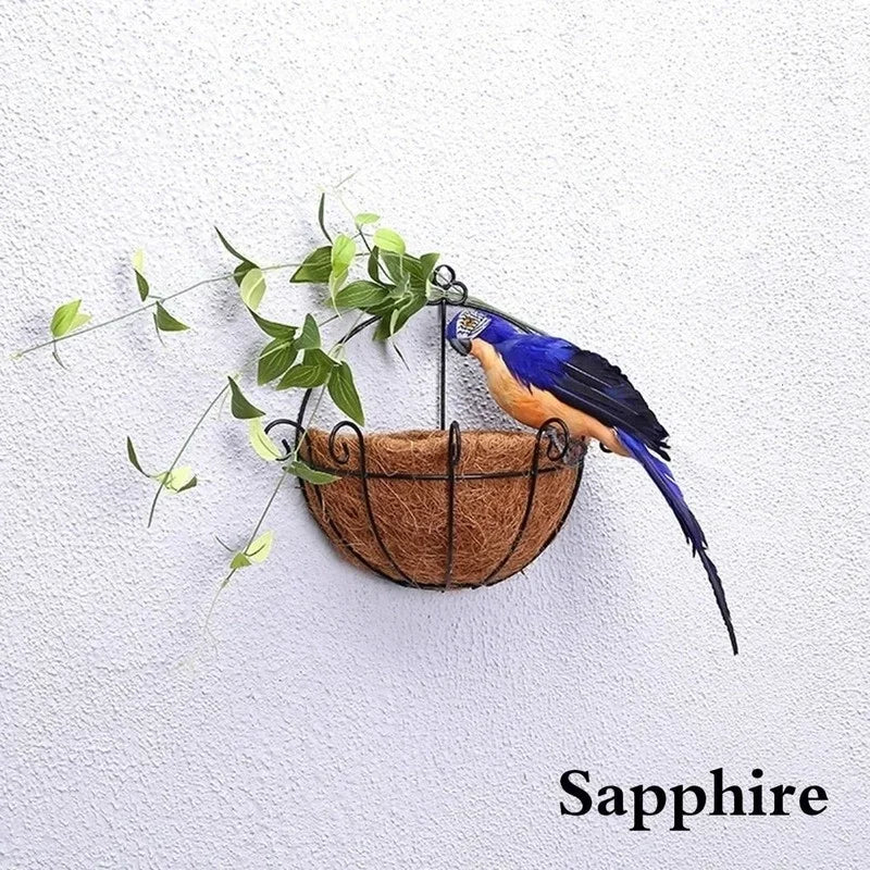 Handmade Feather Parrot Lawn Ornament