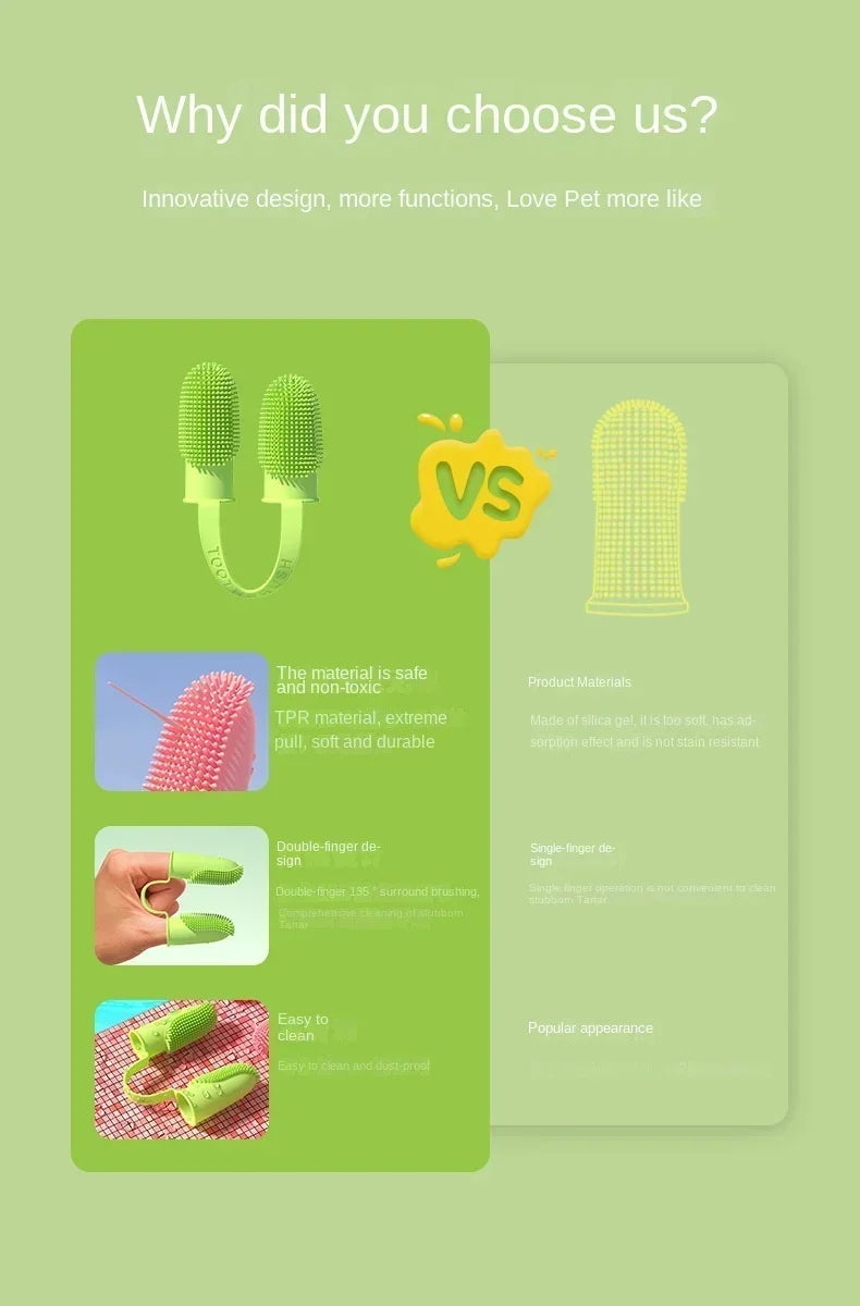 Silicone Pet Finger Toothbrush