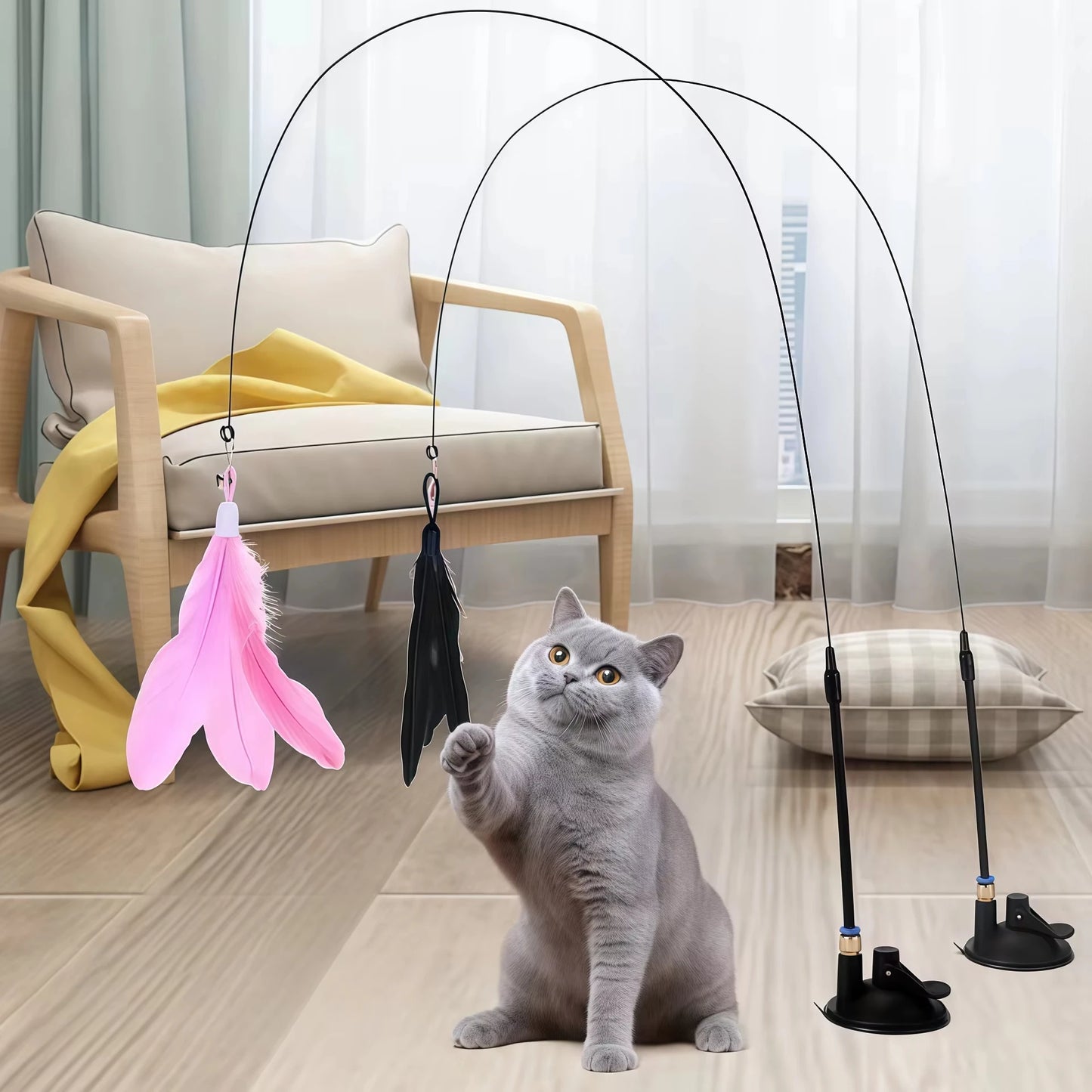 Rainbow Cat Teaser Wand