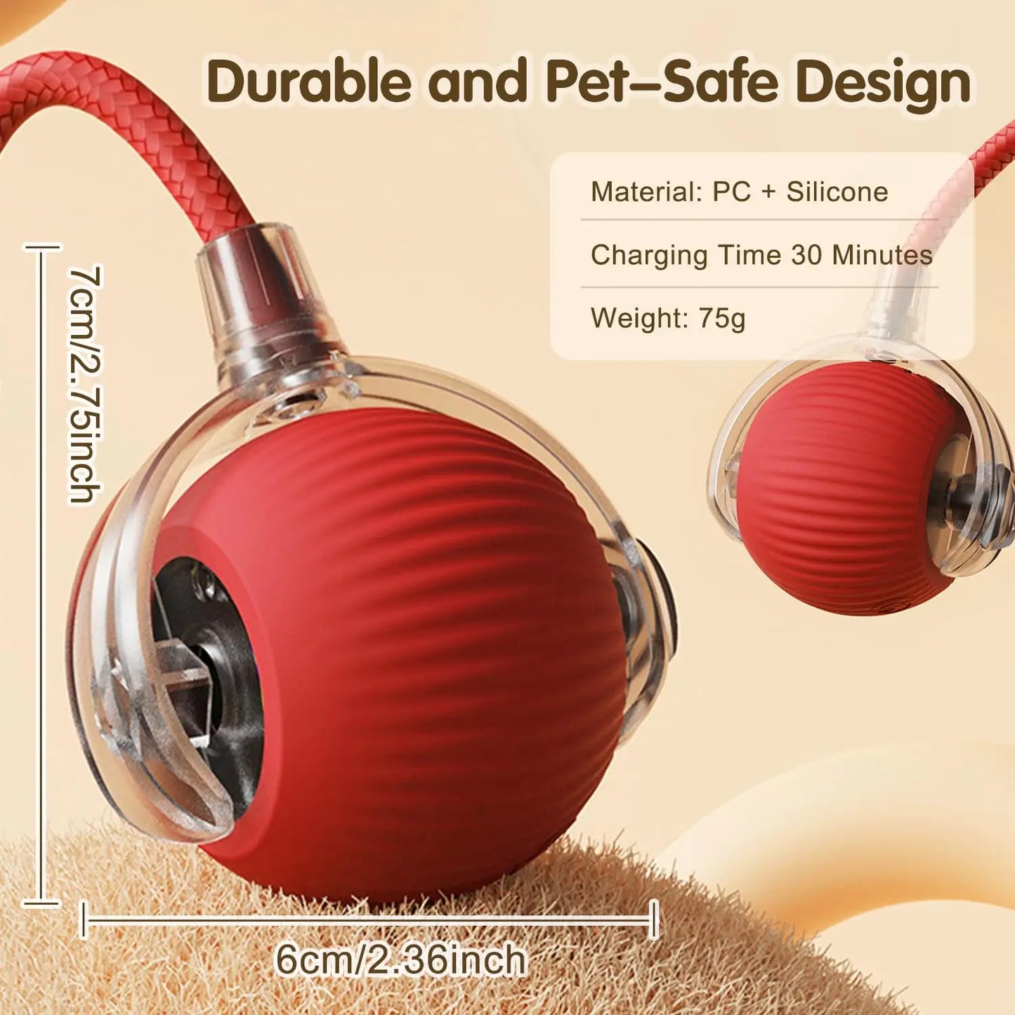 Rechargeable Cat Interactive Rolling Ball Toy