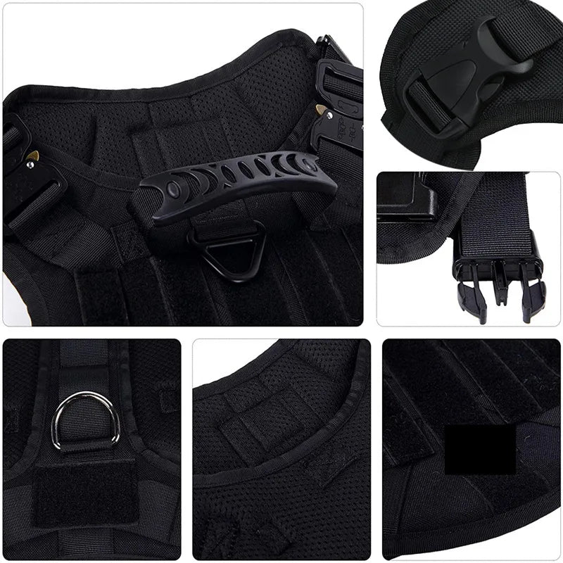 Tactical Military Dog Harness & Leash Set