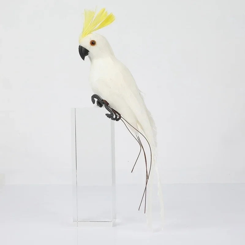 Handmade Feather Parrot Lawn Ornament
