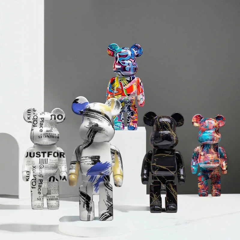 Graffiti Bear Figurine Money Jar