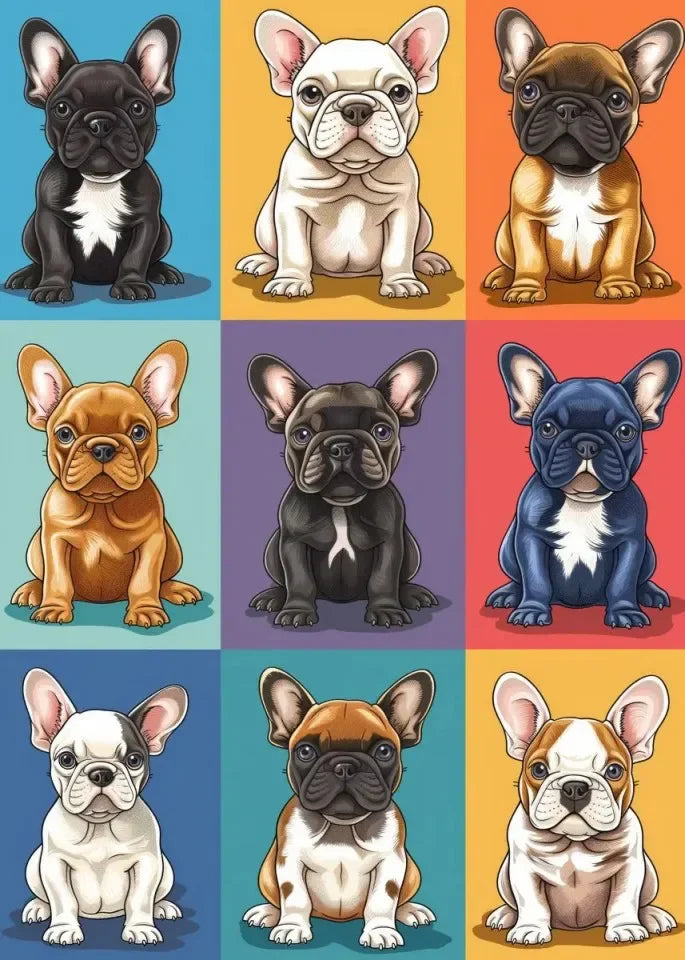 Funny Dog Toilet Reading Canvas Art