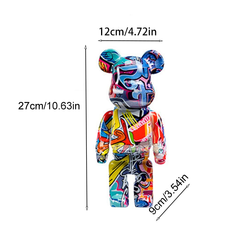 Graffiti Bear Figurine Money Jar