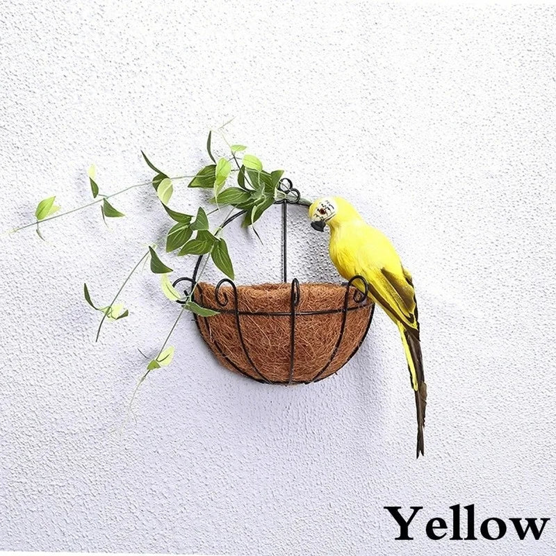 Handmade Feather Parrot Lawn Ornament