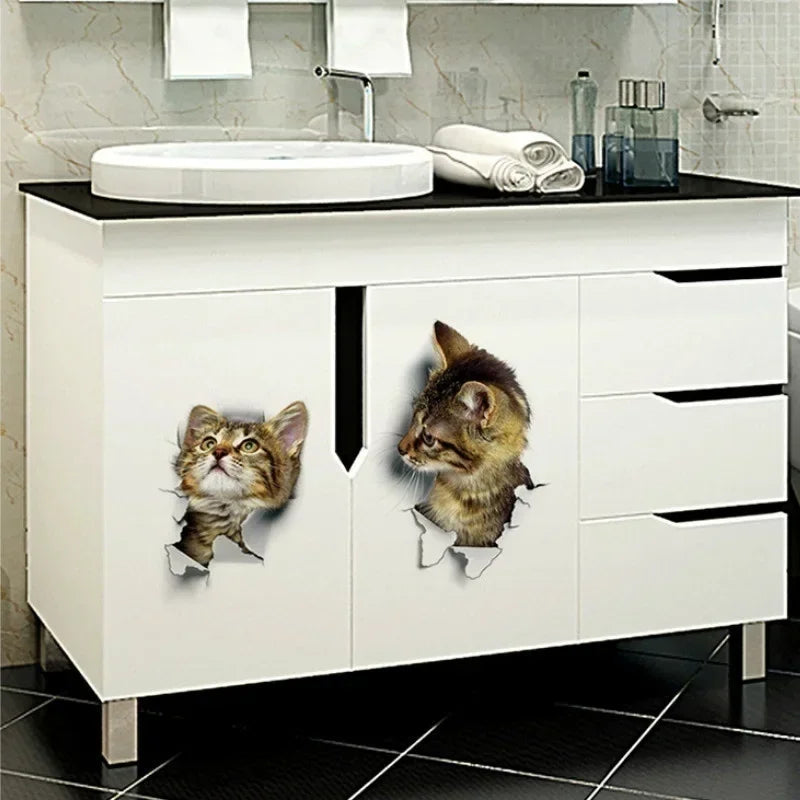3D Cute Cat Removable Wall Sticker