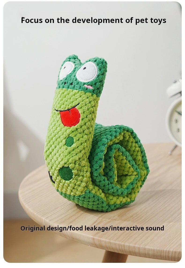 Plush Snail Puzzle Feeder Toy