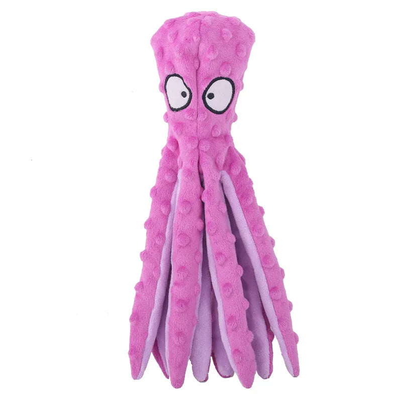 Plush Squeaky Octopus Dog Toy