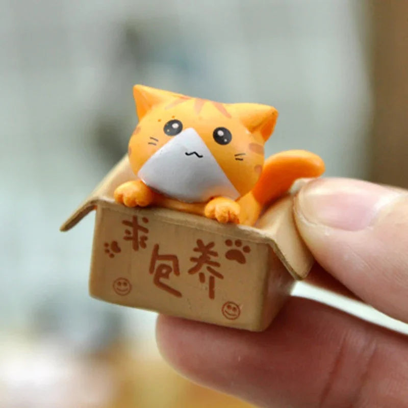 Kawaii Mini Cat Figurine