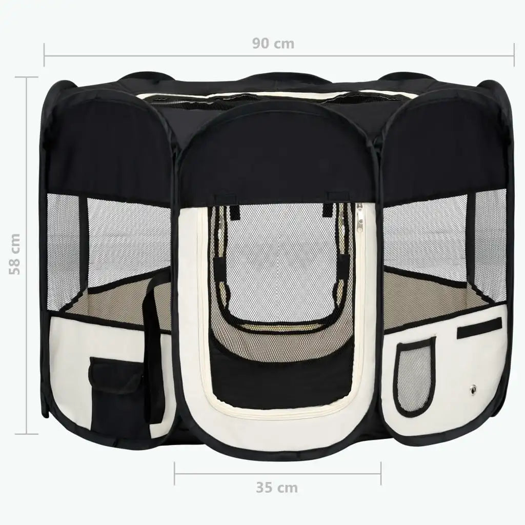 Foldable Dog Playpen with Carry Bag