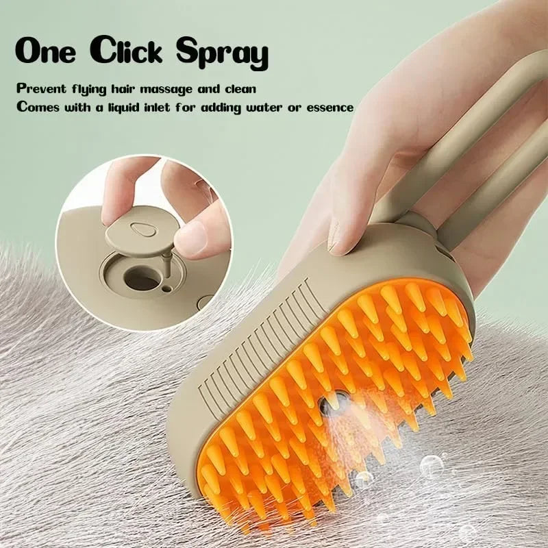 3-in-1 Electric Steamy Pet Brush