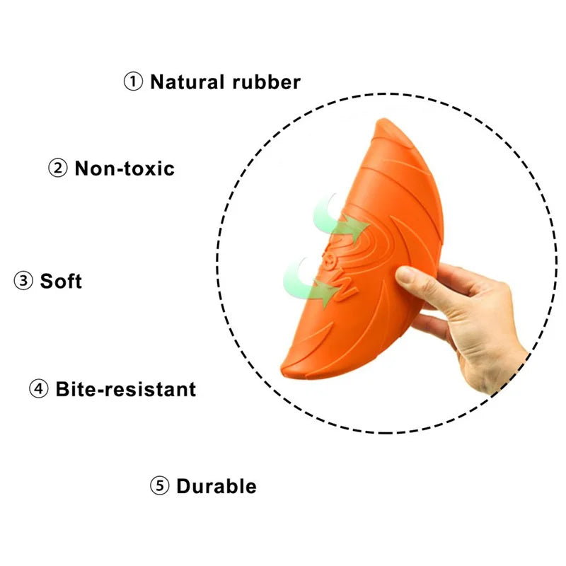 OUZEY Bite-Resistant Flying Disc Toy