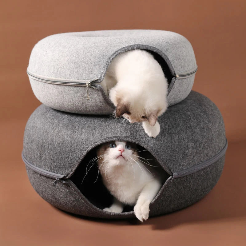 Donut Cat Tunnel Bed & Playhouse