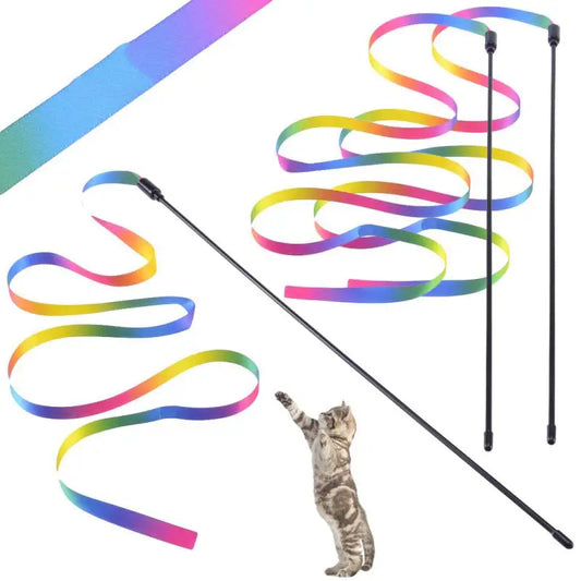 Rainbow Cat Teaser Wand