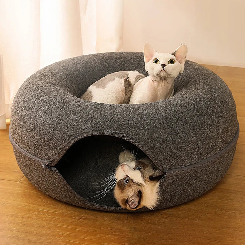 Donut Cat Tunnel Bed & Playhouse