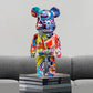 Graffiti Bear Figurine Money Jar