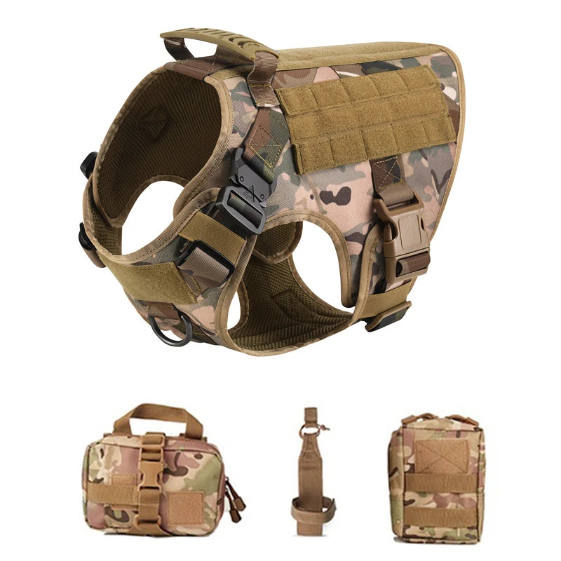 Tactical Military Dog Harness & Leash Set