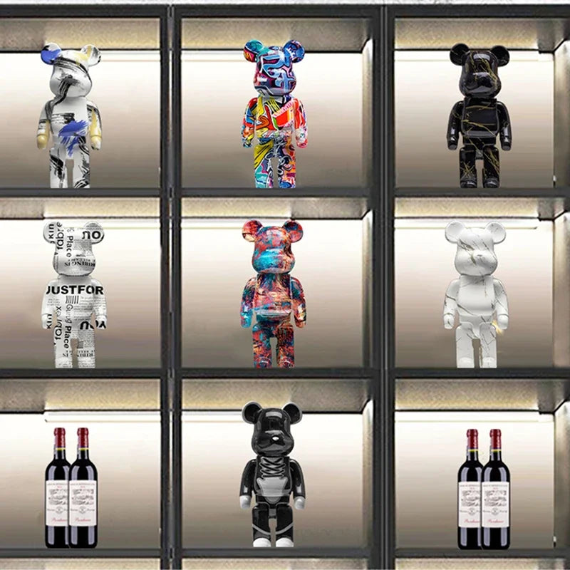 Graffiti Bear Figurine Money Jar
