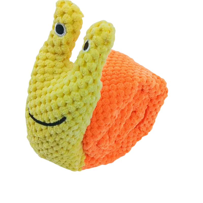 Plush Snail Puzzle Feeder Toy
