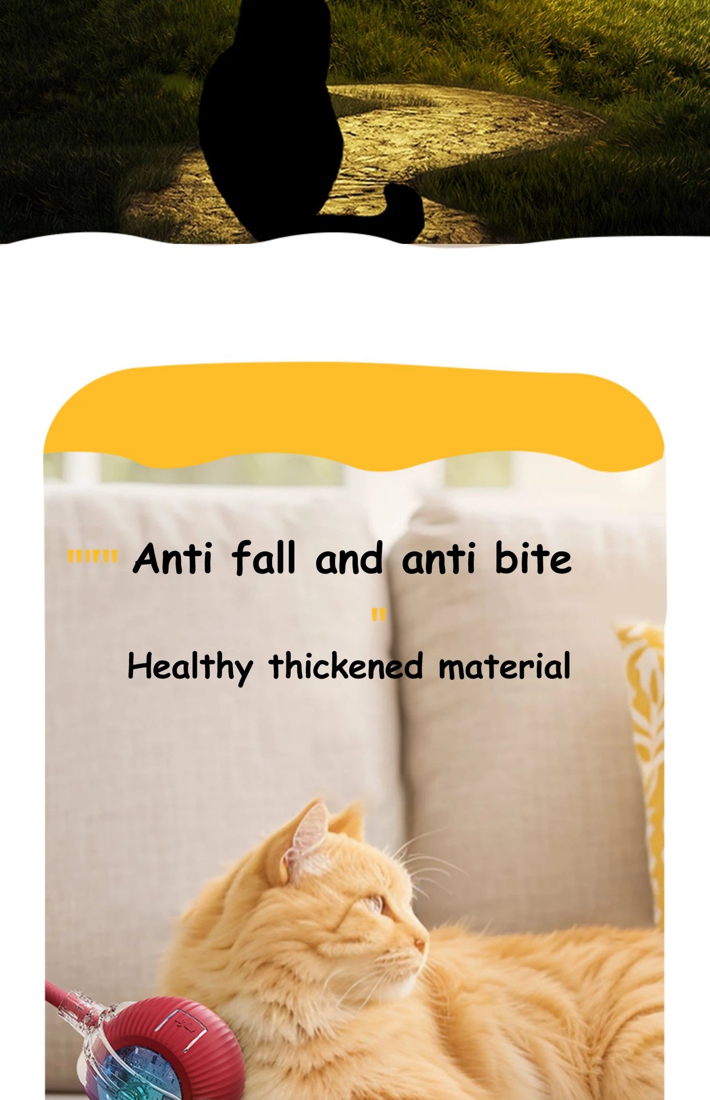 Automatic Rolling Cat Toy Ball with Faux Tail
