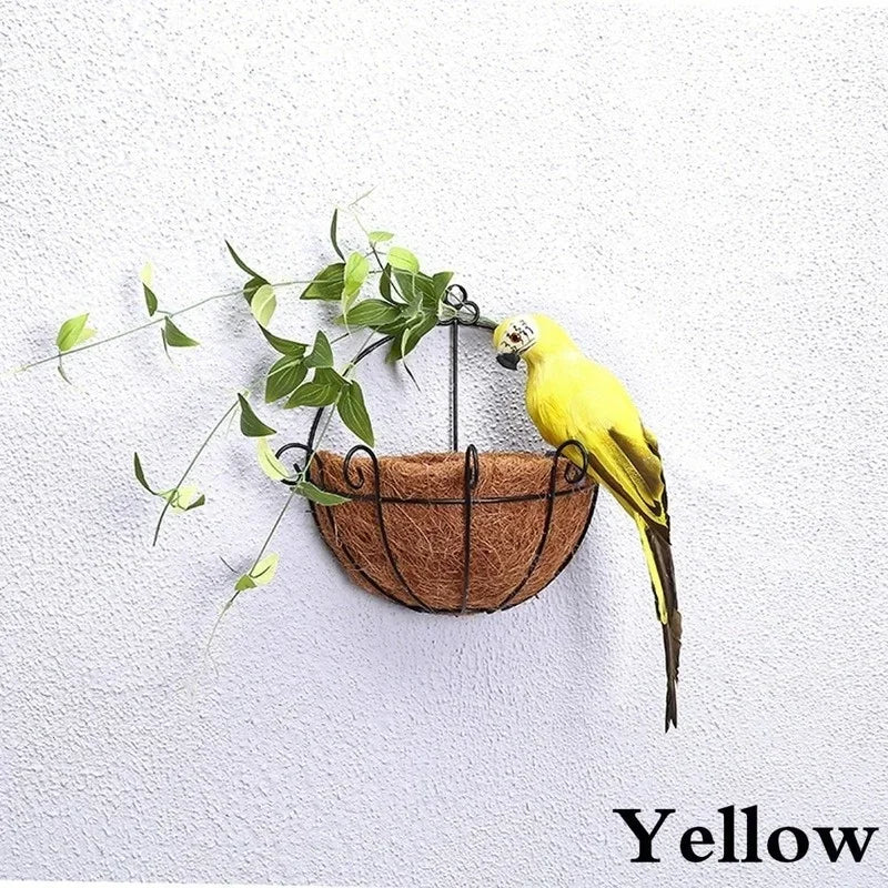 Handmade Feather Parrot Lawn Ornament