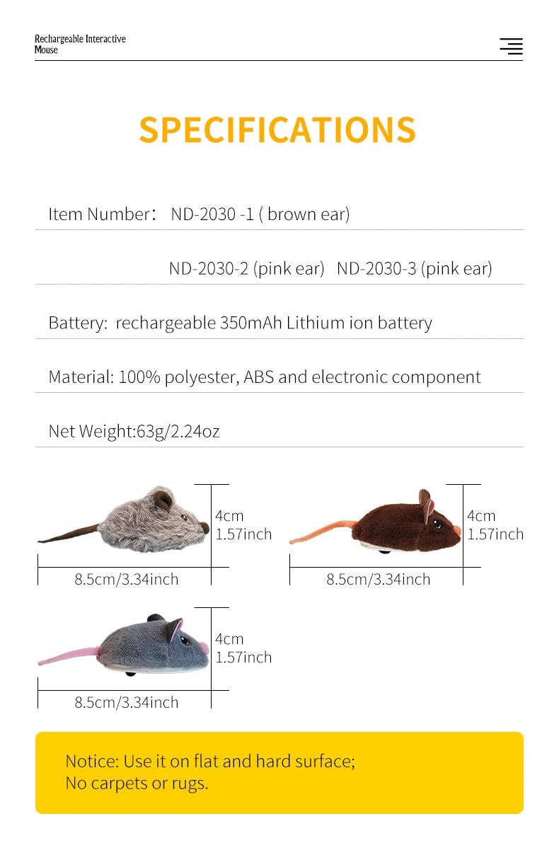 Electric Interactive Mouse Cat Toy