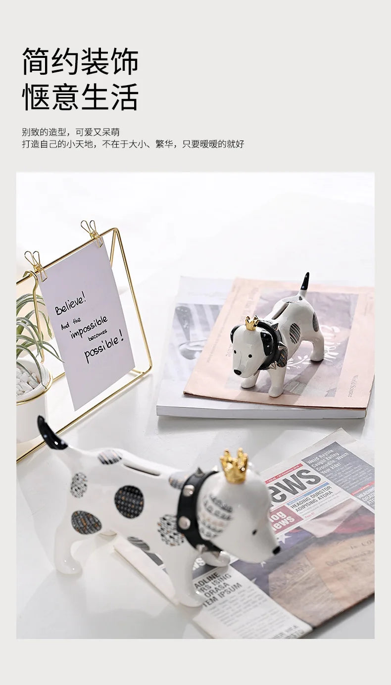 Minimalist Ceramic Dog Ornament