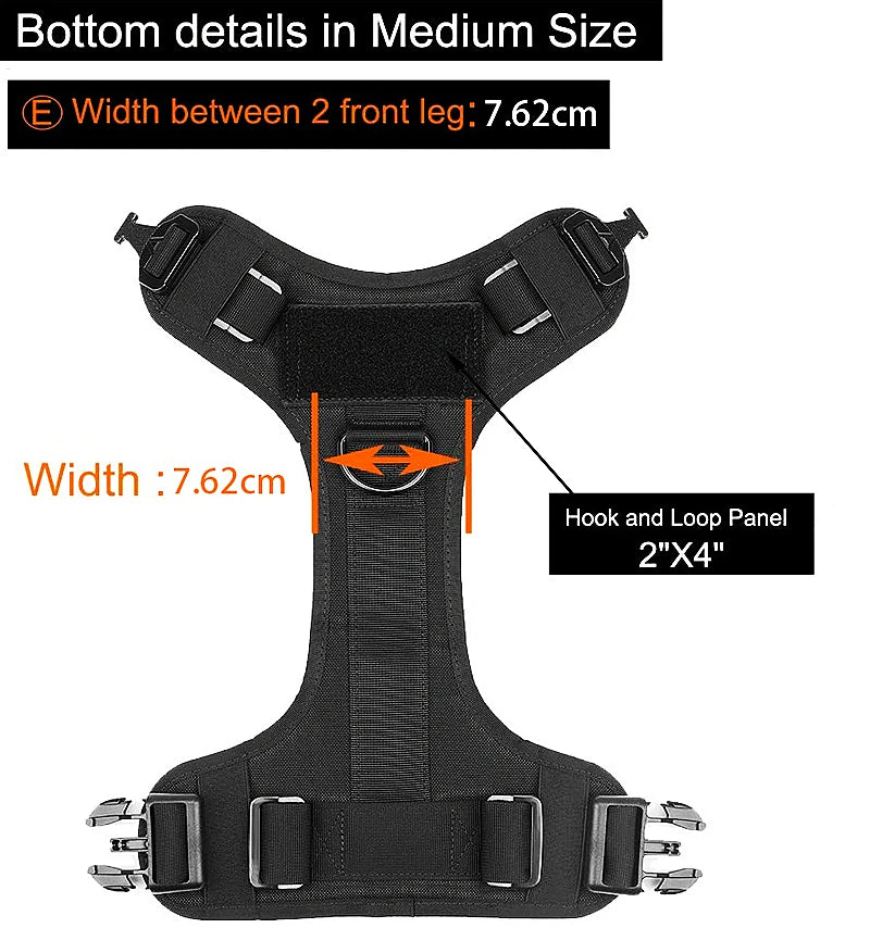 Tactical Military Dog Harness & Leash Set