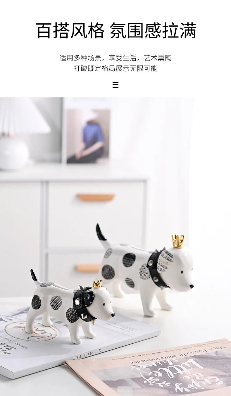 Minimalist Ceramic Dog Ornament