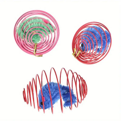 Interactive Cat Toy Balls with Springs